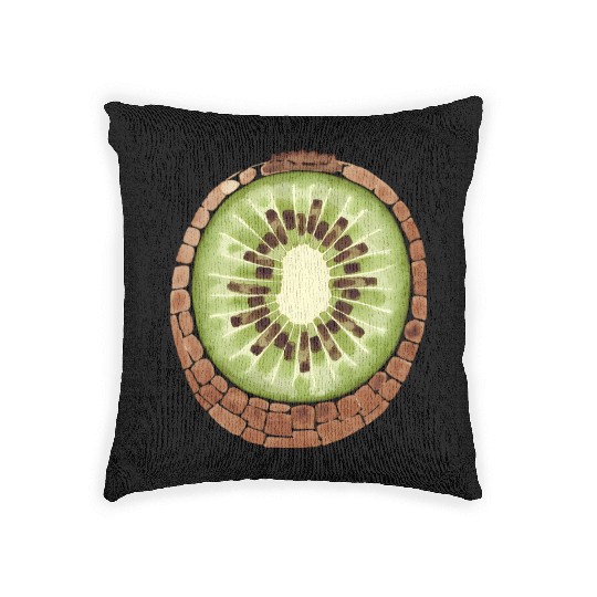 Kiwi Freshness In Green Woven Pillows