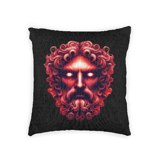 Face of Hades MythosView Woven Pillows