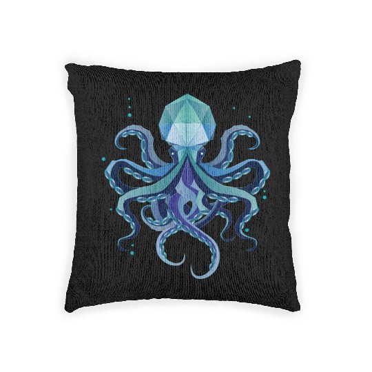 Octopus - Mystical Deep Sea Creature Woven Pillows