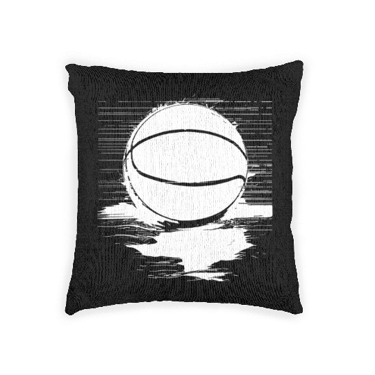 Basketball Ball Sketch Woven Pillows