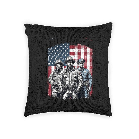 United To Serve USA America Proud American Heroes Woven Pillows