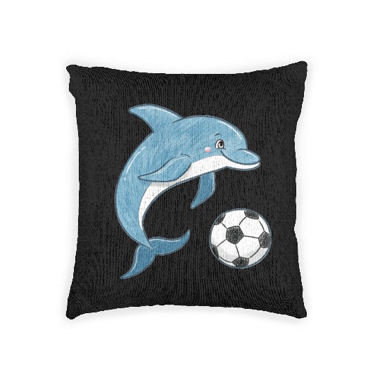 Dolphin and Soccer Ball Woven Pillows