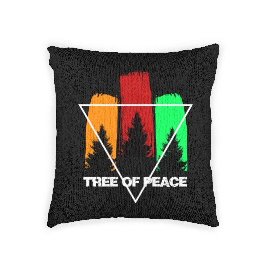 Modern design expressing nature and peace Woven Pillows