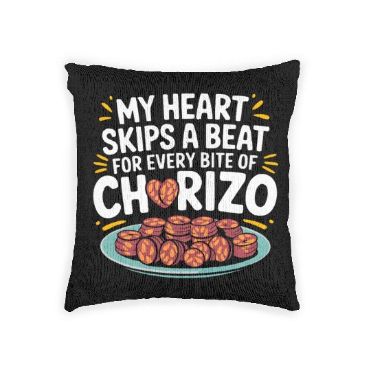 Chorizo Mexican Food Mexico Cuisine Foodie Sausage Woven Pillows