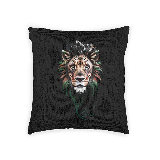 Afghanistan Lion Woven Pillows