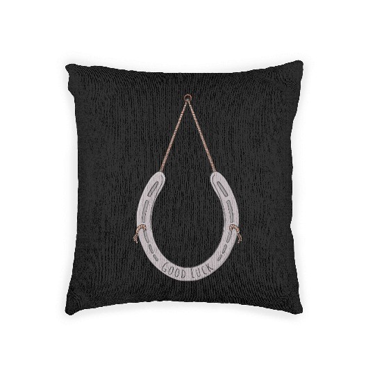 Horseshoe to bring you good luck Woven Pillows