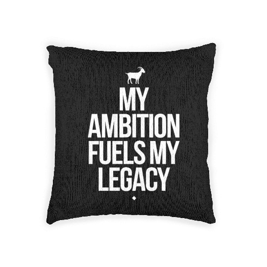 Capricorn Zodiac Ambition Fuels My Legacy Woven Pillows