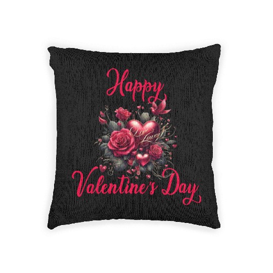 Happy Valentine's day Woven Pillows