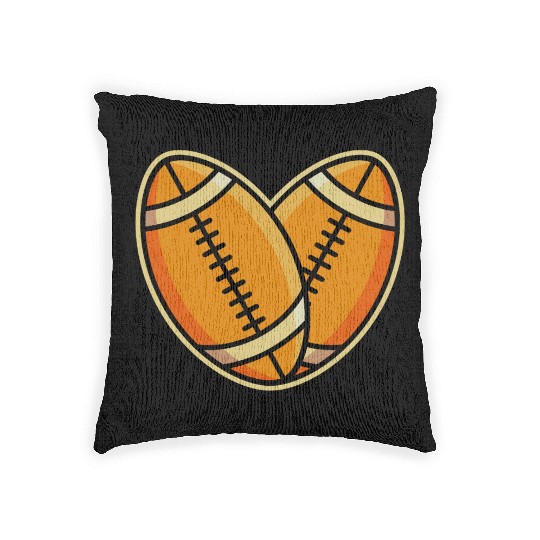 Rugby Heart For Rugby Sport Lover Woven Pillows