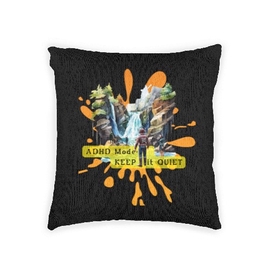 NEURODIVERGENT adhd noise Woven Pillows