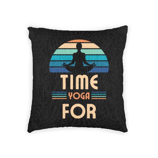 Sunrise Serenity Yoga Silhouette Art Print - Relax Woven Pillows