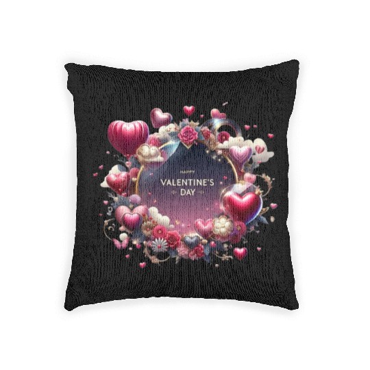 Happy Valentine's day Woven Pillows