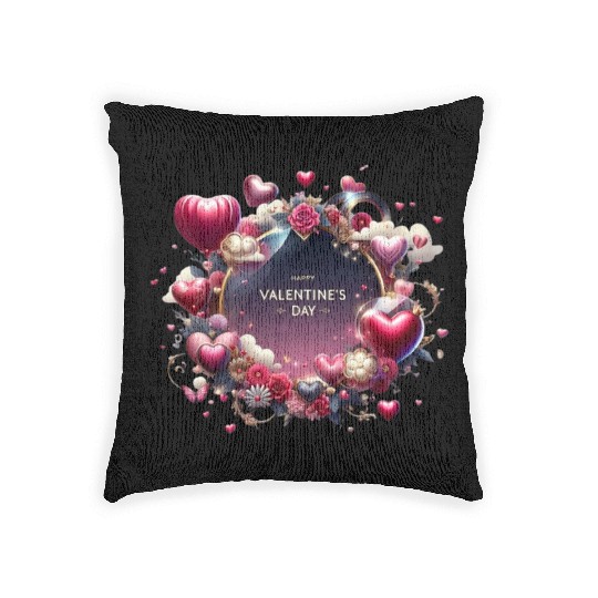 Happy Valentine's day Woven Pillows