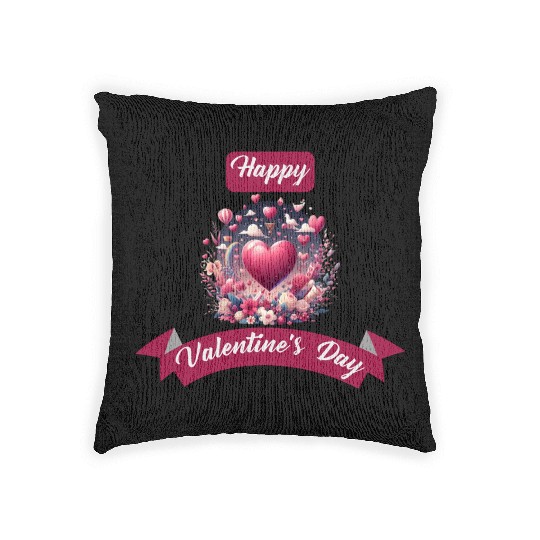 Happy Valentine's day Woven Pillows