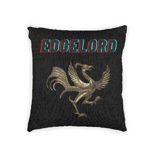 Edgelord Glitch Design – Bold Internet Meme Art wi Woven Pillows