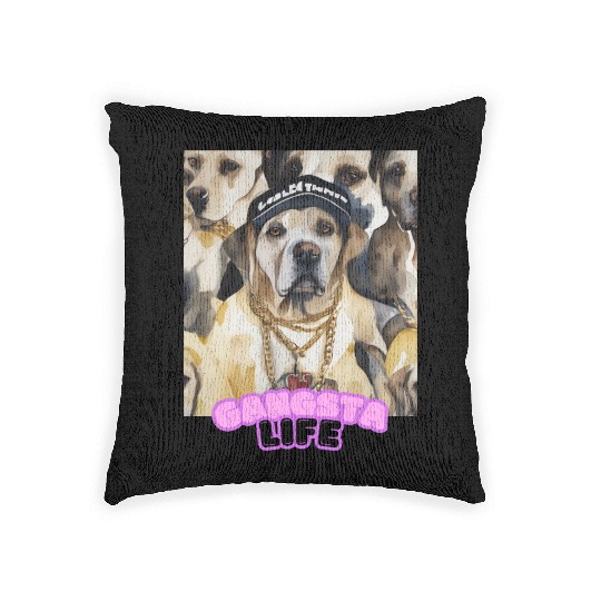 Gangsta Life Labrador 5 Woven Pillows