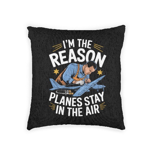 Aircraft Technician Avionics Maintenance Airport Woven Pillows