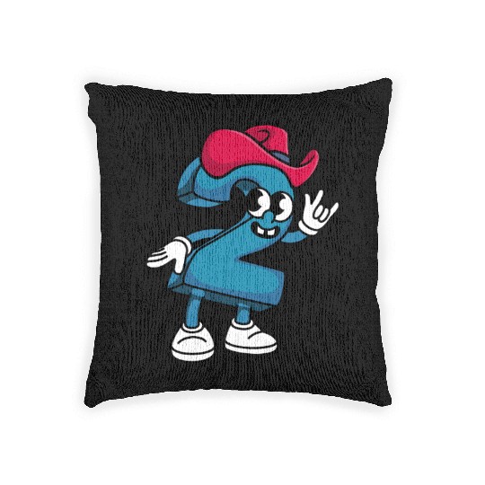Number Two Cowboy Runner Up with Attitude Woven Pillows
