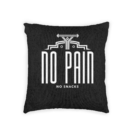 No Pain No Snacks Hiit Cardio Woven Pillows