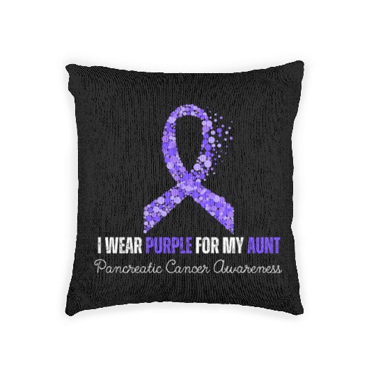 I Wear Purple For My Anut Woven Pillows