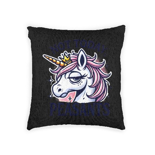 Cute Pony – Cute and cheerful pony art funny Pony Woven Pillows