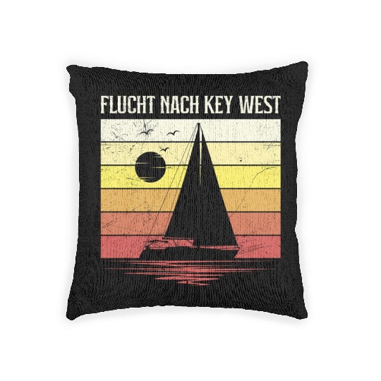 Florida ESCAPE TO KEY-WEST Sailing Florida Woven Pillows