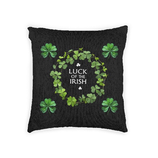luck of the irish Woven Pillows