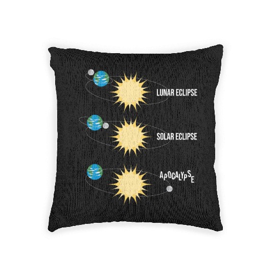 Lunar Eclipse Solar Eclipse Apocalypse Woven Pillows