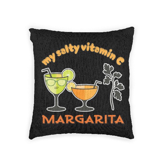 Margarita my salty vitamin C Woven Pillows