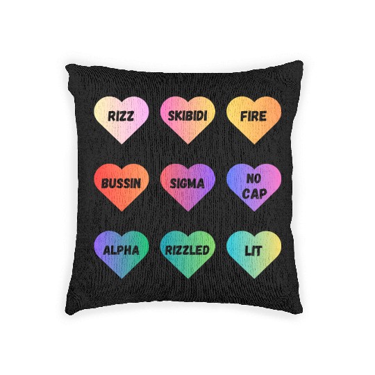 Skibidi Valentine's Day - Funny Valentine's Day Woven Pillows