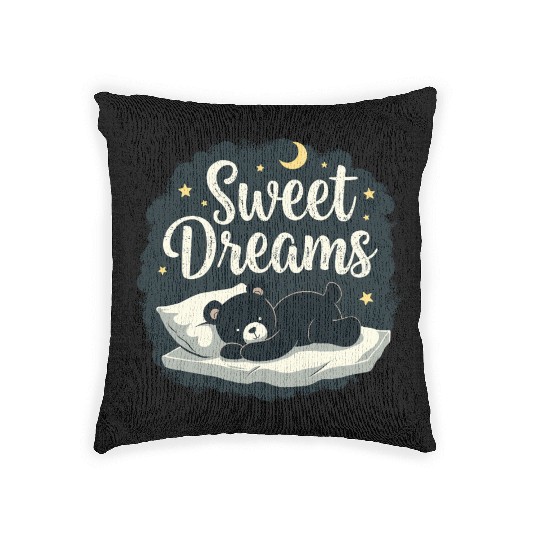 Teddy Bear Sweet Dreams Official Sleep Woven Pillows