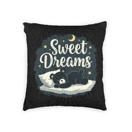 Teddy Bear Sweet Dreams Official Sleep Woven Pillows