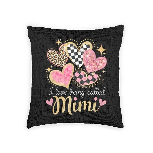 I Love Being Called Mimi Grandma Mom Mother’s Day Woven Pillows
