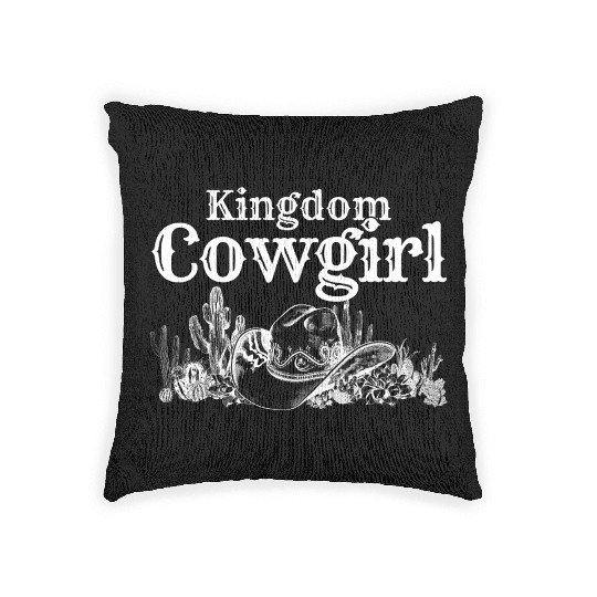 Kingdom Cowgirl Christian Vintage Country Wear Woven Pillows