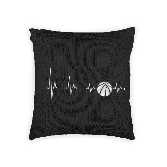 Heartbeat basketball Woven Pillows