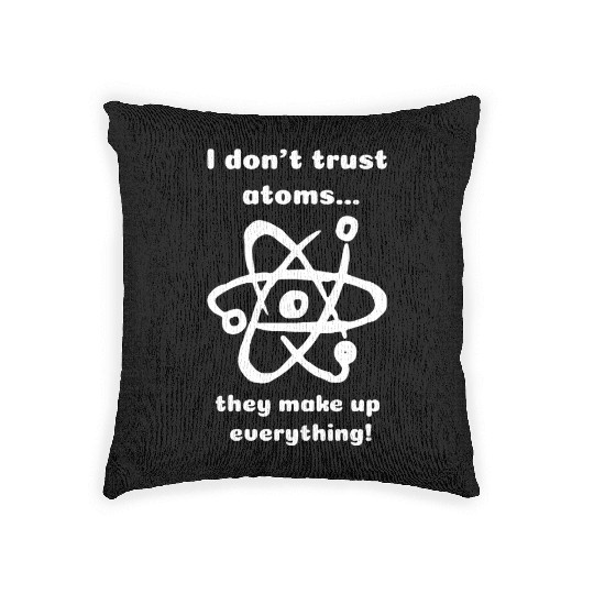 Science puns Woven Pillows