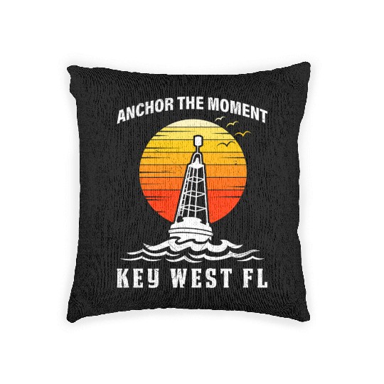 West Keys ANCHOR THE MOMENT KEY-WEST FL Woven Pillows