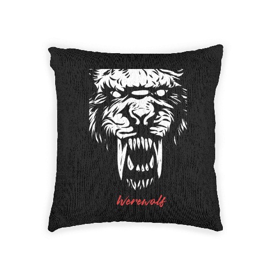 Fierce Werewolf Roar Woven Pillows
