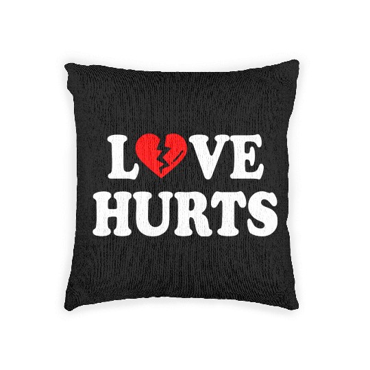 love hurts Woven Pillows