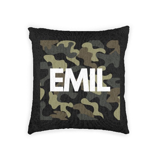 Emil Name Woven Pillows Men Good Quality Camouflage