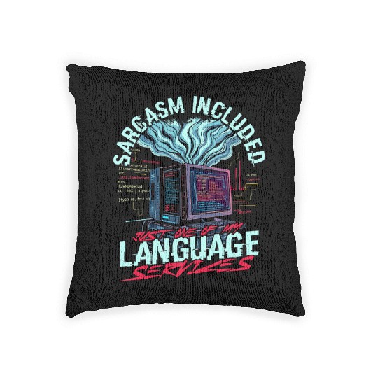 Computer Linguist Woven Pillows