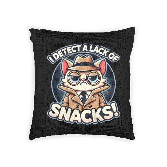 I Detect a Mood – Grumpy Cat Detective Woven Pillows