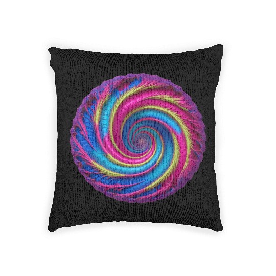 Vivid Vortex - Spiral into psychedelic Woven Pillows
