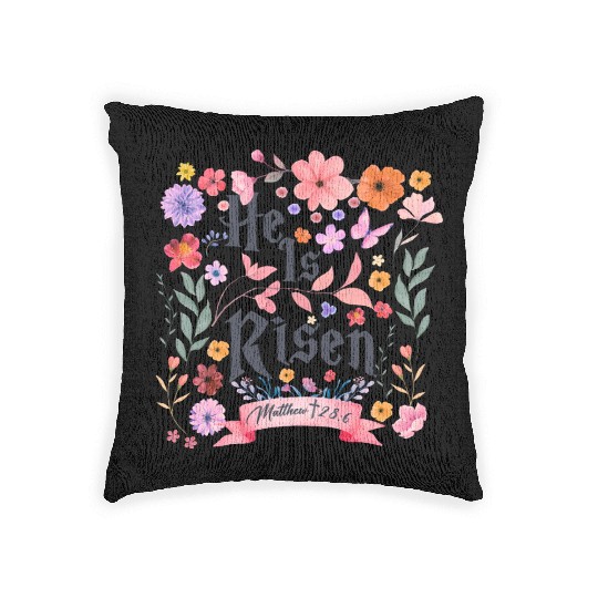 He Is Risen Woven Pillows