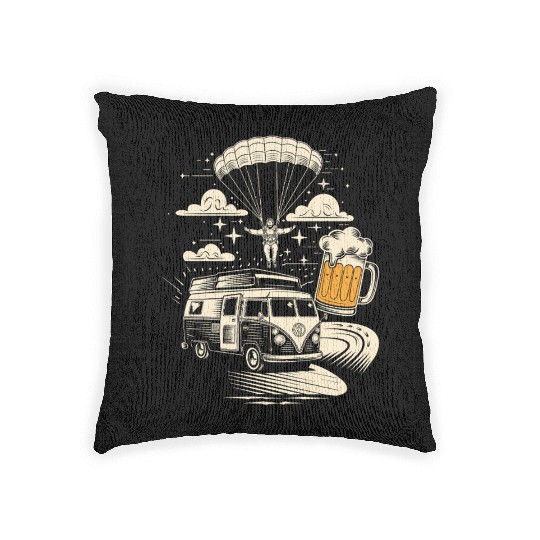 Skydive & Road Trip | Adventure & Freedom Woven Pillows