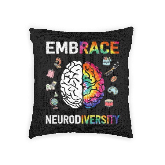 Embrace Neurodiversity Autism Awareness Woven Pillows