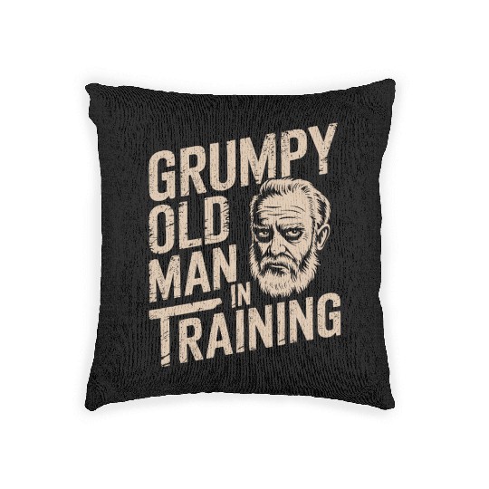 Grumpy Old Man Woven Pillows