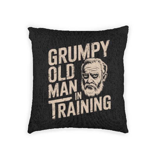 Grumpy Old Man Woven Pillows
