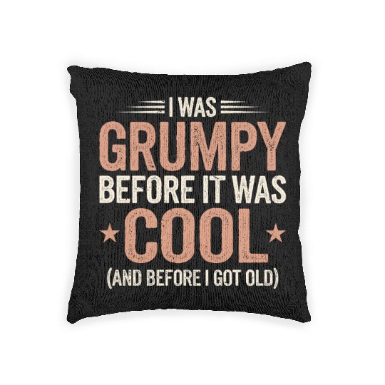 Grumpy Old Man Woven Pillows