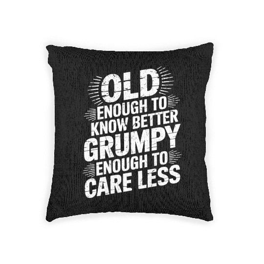 Grumpy Old Man Woven Pillows